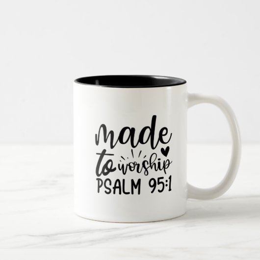 Psalm 95 1-01 (2) zweifarbige tasse (Rechts)