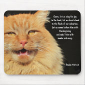 Psalm-95:1 - 2 mit dem Gesang der großen orange Mousepad (Vorne)