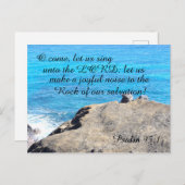 Psalm 95:1 O kommt, lass uns singen zum Herrn Postkarte (Vorne/Hinten)