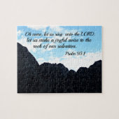 Psalm 95:1 O kommt, lass uns singen zum Herrn Puzzle (Horizontal)