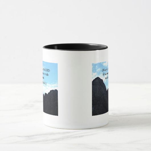 Psalm 95:1 O kommt, lass uns singen zum Herrn Tasse (Zentrum)