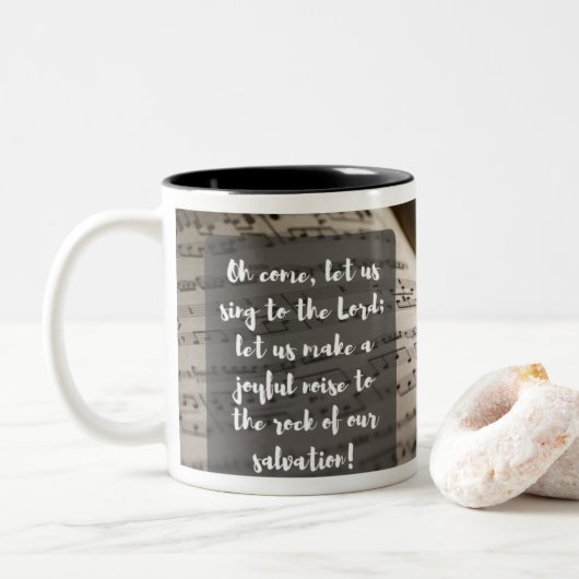 Psalm 95:1 Tasse (Mit Donut)