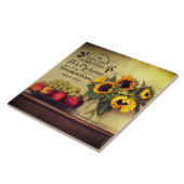 Psalm 95:2 In seine Gegenwart mit Erntedank Fliese (Seite)