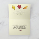 Psalm 95:2 In seine Gegenwart mit Erntedank Karte (Innenseite)