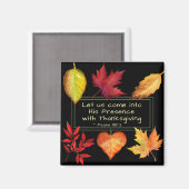 Psalm 95:2 In seine Gegenwart mit Erntedank Magnet (Vorderseite/Rückseite)