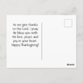 Psalm 95:2 In seine Gegenwart mit Erntedank Postkarte (Rückseite)