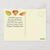 Psalm 95:2 In seine Gegenwart mit Erntedank Postkarte (Rückseite)