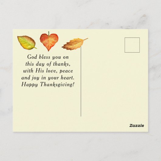 Psalm 95:2 In seine Gegenwart mit Erntedank Postkarte (Rückseite)