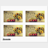 Psalm 95:2 In seine Gegenwart mit Erntedank Rechteckiger Aufkleber (Blatt)