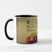 Psalm 95:2 In seine Gegenwart mit Erntedank Tasse (Links)