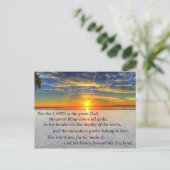 Psalm 95:3-5 Christliche Scripturspeicher-Karte Postkarte (Stehend Vorderseite)