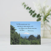 Psalm 95:4 In seinen Händen sind die Tiefen Postkarte (Stehend Vorderseite)