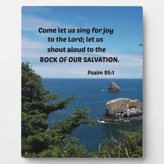 Psalm 95:6 Komm lass uns in Verehrung verbeugen... Fotoplatte (Vorderseite)