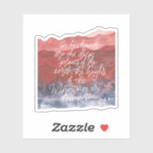 Psalm 95 Bergaufkleber Aufkleber (Blatt)