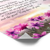 Psalm 95 Bibelversen auf Hebräisch und Englisch Poster (Ecke)