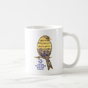 Psalm-96:1 singen die Kunst Lord-Psalm Song Bird Kaffeetasse