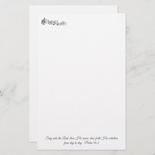 Psalm 96:2 briefpapier (Vorne/Hinten)