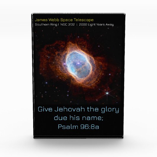 Psalm 96:8a auf James Webb Space Telescope Image Fotoblock (Vorderseite)