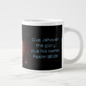 Psalm 96:8a für 2025 Bild von JWST Jumbo-Tasse (Rechts)