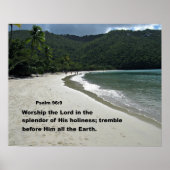 Psalm 96:9 Verehre den Herrn in der Pracht... Poster (Vorne)