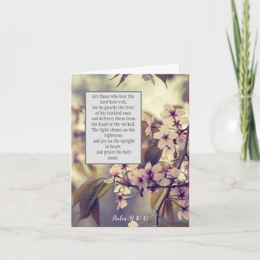 Psalm 97:10-12, Christliche gefaltete Karte (Vorderseite)