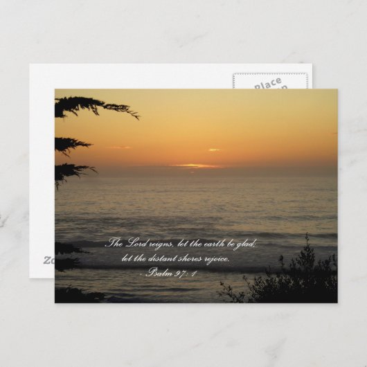 Psalm 97 postkarte (Vorne/Hinten)