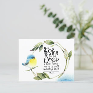 Psalm 98:1 Singt zum Herrn a New Song Bible Verse Postkarte