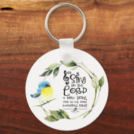 Psalm 98:1 Singt zum Herrn a New Song Bible Verse Schlüsselanhänger