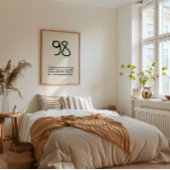 Psalm 98 Minimalistische Schrift drucken Poster