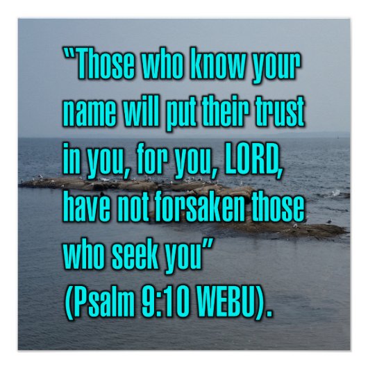 Psalm 9:10 WEBU Poster (Vorderseite)
