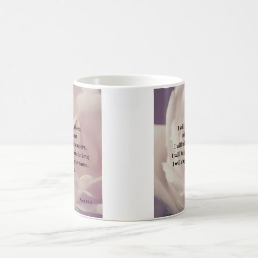 Psalm 9:1-2 Freude an der Rose Gottes Christlich Kaffeetasse (Mittel)