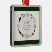 Psalm 9:1, Bibelverse Ornament Aus Metall (Rechts)