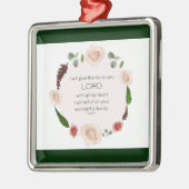 Psalm 9:1, Bibelverse Ornament Aus Metall (Links)