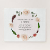 Psalm 9:1, Bibelverse Puzzle (Horizontal)