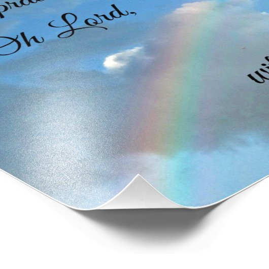 Psalm 9:1 Ich werde euch loben, oh Herr, Fotodruck (Ecke)