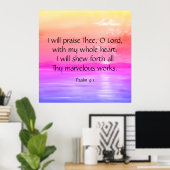 Psalm 9:1 poster (Heimbüro)