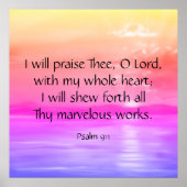 Psalm 9:1 poster (Vorne)