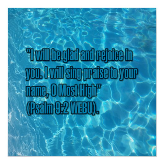 Psalm 9:2 WEBU Poster (Vorderseite)