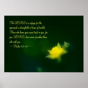 Psalm 9:9-10 poster