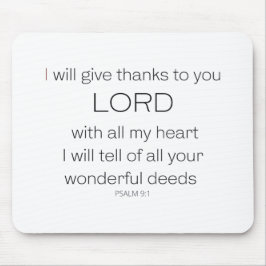 Psalm 9, ich danke Ihnen, Herr LORD, Mousepad