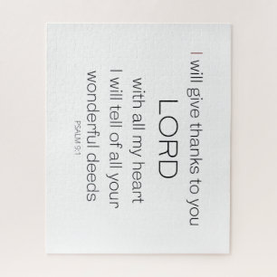 Psalm 9, ich danke Ihnen, Herr LORD, Puzzle