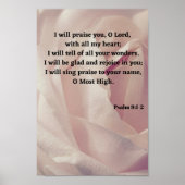Psalm 9 Lob Gott Bibel Verse Poster (Vorne)