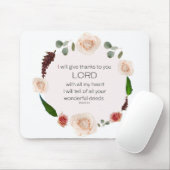 Psalm 9, wird Ihnen alle Ihre wunderbaren Taten bl Mousepad (Mit Mouse)