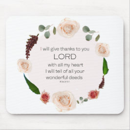 Psalm 9, wird Ihnen alle Ihre wunderbaren Taten bl Mousepad