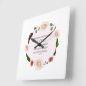 Psalm 9, wird Ihnen alle Ihre wunderbaren Taten bl Quadratische Wanduhr (Winkel)