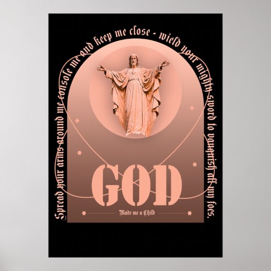 Psalm-Bibelgott machte mich zum Kind Poster (Vorne)
