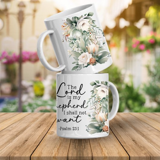 Psalm Bibelvers Blumen Tasse