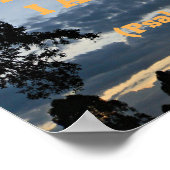 Psalm Bible Sei still und weiß, dass ich Gott bin Poster (Ecke)