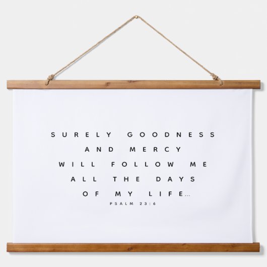 Psalm Bible Verse Christliche Kunst Wandteppich Mit Holzrahmen (Vorne)