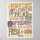 Psalm Bible Verse für die Älterere Zeit Poster (Vorne)